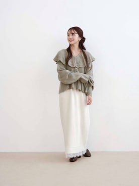「LOWRYS FARM（ローリーズファーム）のアイテム（スカート）」を使った、rinangoさん（レディース・146cm）の秋コーディネート