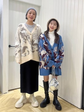 「アイテム（ニットキャップ/ビーニー）」を使った、rinangoさん（レディース・146cm・20代）の秋コーディネート