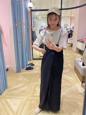 「アイテム（キャップ）」を使った、rinangoさん（レディース・146cm）の夏コーディネート