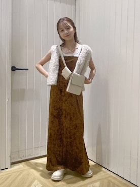 「LOWRYS FARM（ローリーズファーム）のＵＳＡベーシックタンク　267044（タンクトップ）」を使った、rinangoさん（レディース・146cm・20代）の夏コーディネート