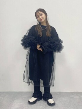 「キッズ服」｜「アイテム（ワンピース/ドレス）」を使った、rinangoさん（レディース・146cm）の冬コーディネート