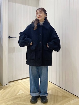 「アイテム（ブルゾン）」を使った、rinangoさん（レディース・146cm）の冬コーディネート