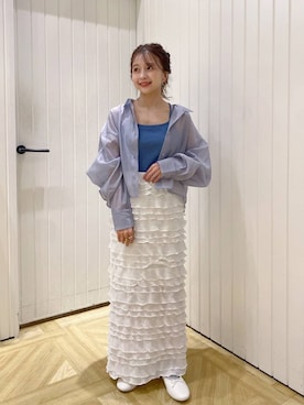 「アイテム（バレエシューズ）」を使った、rinangoさん（レディース・146cm）の春コーディネート