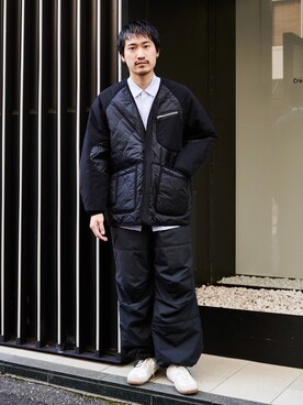 「PUBLIC TOKYO（パブリックトウキョウ）のアイテム（ブルゾン）」を使った、CREO STOREさん（メンズ・175cm）の冬コーディネート
