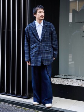 「PUBLIC TOKYO（パブリックトウキョウ）のアイテム（ジャケット/アウター）」を使った、CREO STOREさん（メンズ・175cm）の冬コーディネート