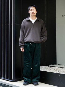 「PUBLIC TOKYO（パブリックトウキョウ）のアイテム（スウェット）」を使った、CREO STOREさん（メンズ・175cm）の秋コーディネート