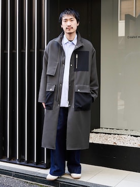 「PUBLIC TOKYO（パブリックトウキョウ）のアイテム（その他アウター）」を使った、CREO STOREさん（メンズ・175cm）の冬コーディネート
