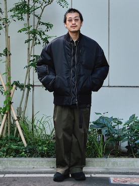 「PUBLIC TOKYO（パブリックトウキョウ）のアイテム（ブルゾン）」を使った、CREO STOREさん（メンズ・175cm）の秋コーディネート