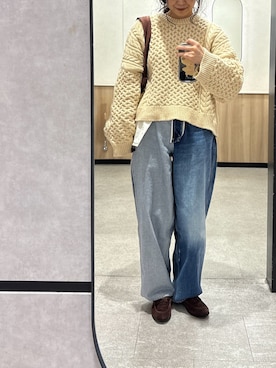 「アイテム（ローファー）」を使った、ikumi＊さん（レディース・160cm）の冬コーディネート