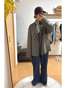 「UNIVERSAL OVERALL（ユニバーサルオーバーオール）のアイテム」を使った、ikumi＊さん（レディース・160cm）の春コーディネート