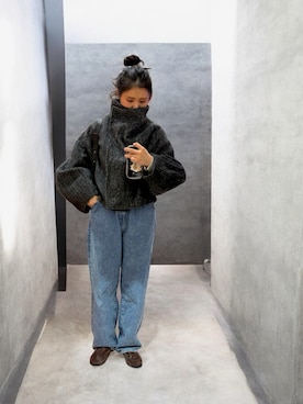 「アイテム（ローファー）」を使った、ikumi＊さん（レディース・160cm）の冬コーディネート