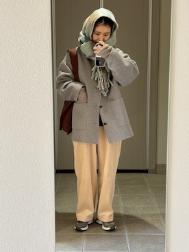 「FRAMeWORK（フレームワーク）のアイテム（ジャケット/アウター）」を使った、ikumi＊さん（レディース・160cm）の冬コーディネート