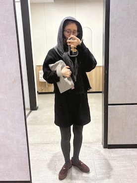 「アイテム（ローファー）」を使った、ikumi＊さん（レディース・160cm）の冬コーディネート
