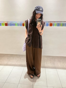 「アイテム（帽子）」を使った、ikumi＊さん（レディース・160cm）の秋コーディネート