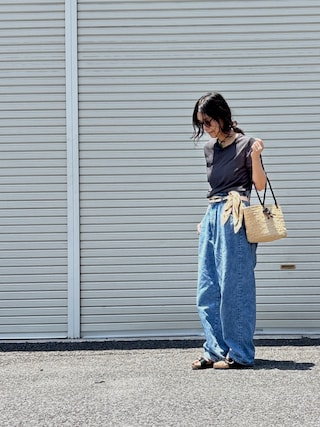 anuke（アンヌーク）の「Waist Tuck Denim（デニムパンツ）」 - WEAR