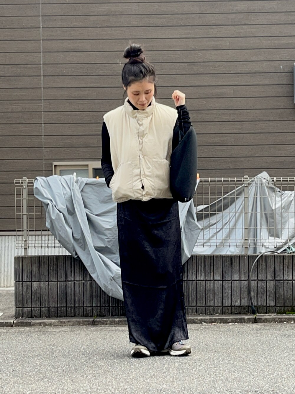 CANAL JEAN リバーシブルコンパクトダウンベスト