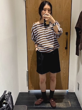 「アイテム（バングル/リストバンド）」を使った、ikumi＊さん（レディース・160cm）の秋コーディネート