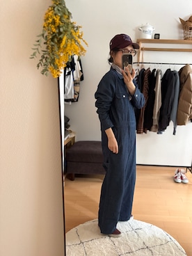 「UNIVERSAL OVERALL（ユニバーサルオーバーオール）のアイテム」を使った、ikumi＊さん（レディース・160cm）の春コーディネート