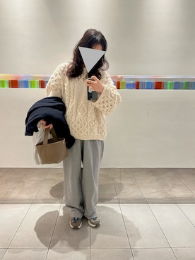 「CLANE（クラネ）のアイテム（スウェットパンツ）」を使った、ikumi＊さん（レディース・160cm）の冬コーディネート
