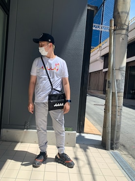 「Lucien Pellat-Finet（ルシアンペラフィネ）のアイテム（キャップ）」を使った、Koutaro Makitaさん（メンズ・168cm）の夏コーディネート