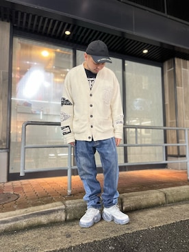 「grounds（グラウンズ）のgrounds/グラウンズ/MOOPIE T2 GRAY（スニーカー、グレー系）」を使った、Koutaro Makitaさん（メンズ・168cm）の秋コーディネート