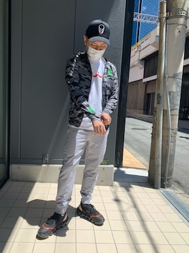 「Lucien Pellat-Finet（ルシアンペラフィネ）のアイテム（キャップ）」を使った、Koutaro Makitaさん（メンズ・168cm）の夏コーディネート