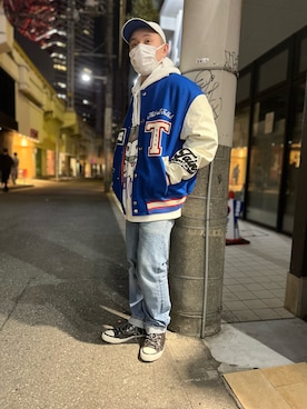 「ISAMU KATAYAMA BACKLASH（イサムカタヤマバックラッシュ）のアイテム（シューズ）」を使った、Koutaro Makitaさん（メンズ・168cm）の秋コーディネート