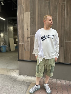 「ISAMU KATAYAMA BACKLASH（イサムカタヤマバックラッシュ）のアイテム（パンツ）」を使った、Koutaro Makitaさん（メンズ・168cm）の夏コーディネート