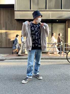 「ISAMU KATAYAMA BACKLASH（イサムカタヤマバックラッシュ）のアイテム（シューズ）」を使った、Koutaro Makitaさん（メンズ・168cm）の秋コーディネート