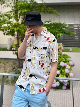 「Lucien Pellat-Finet（ルシアンペラフィネ）のアイテム」を使った、Koutaro Makitaさん（メンズ・168cm）の夏コーディネート