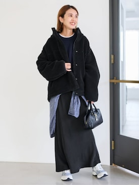 「アイテム（ブルゾン）」を使った、tomoさん（レディース・165cm）の秋コーディネート