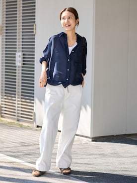 「アイテム（バックパック/リュック、ブラウン系）」を使った、tomoさん（レディース・165cm）の冬コーディネート
