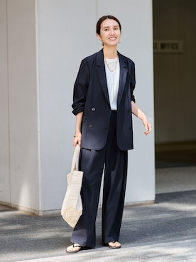 「FRAMeWORK（フレームワーク）のアイテム（ジャケット/アウター）」を使った、tomoさん（レディース・165cm）の春コーディネート