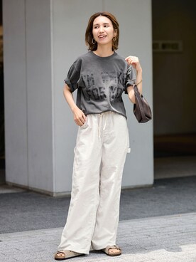 「FRAMeWORK（フレームワーク）のアイテム（バッグ）」を使った、tomoさん（レディース・165cm）の夏コーディネート