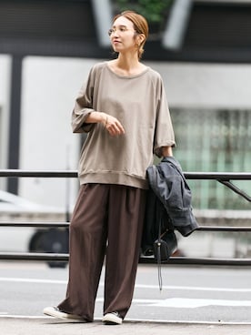 「FRAMeWORK（フレームワーク）のアイテム（ジャケット/アウター）」を使った、tomoさん（レディース・165cm）の夏コーディネート