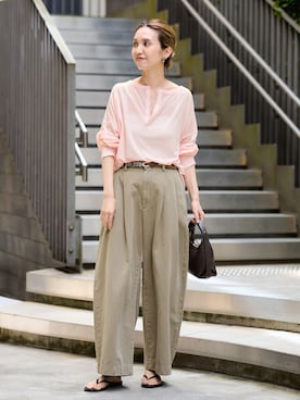 「FRAMeWORK（フレームワーク）のアイテム（シューズ）」を使った、tomoさん（レディース・165cm）の夏コーディネート
