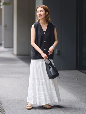 「FRAMeWORK（フレームワーク）のアイテム」を使った、tomoさん（レディース・165cm）の夏コーディネート
