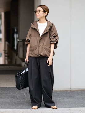 「FRAMeWORK（フレームワーク）のアイテム（ジャケット/アウター）」を使った、tomoさん（レディース・165cm）の冬コーディネート