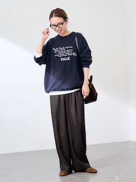 「FRAMeWORK（フレームワーク）のアイテム（パンツ）」を使った、tomoさん（レディース・165cm）の秋コーディネート