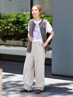 「FRAMeWORK（フレームワーク）のアイテム」を使った、tomoさん（レディース・165cm）の夏コーディネート