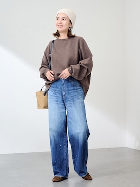 「FRAMeWORK（フレームワーク）のアイテム（パンツ）」を使った、tomoさん（レディース・165cm）の秋コーディネート