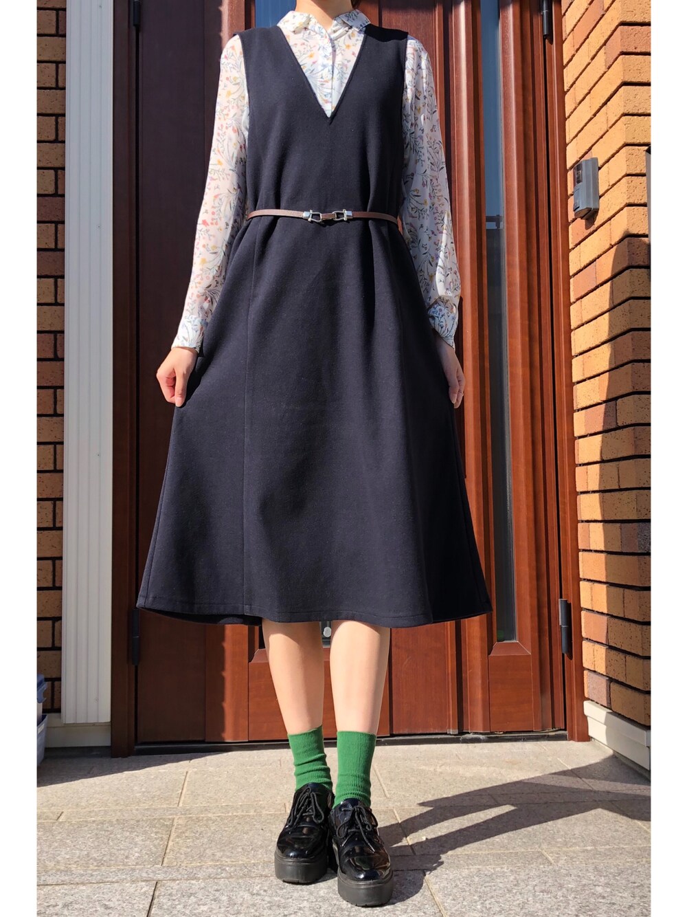 UNIQLO（ユニクロ）の「シフォンプリントブラウス（フラワー・長袖