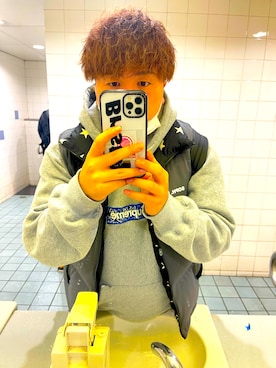 「アイテム（ミリタリージャケット、シルバー系）」を使った、Ishikawa Kyotaさん（メンズ・169cm）の冬コーディネート