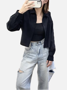 「ブラック×ブルー」｜2さん（レディース・166cm）の春コーディネート