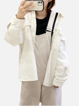 「ブラック×ホワイト」｜「アイテム（オールインワン・サロペット）」を使った、2さん（レディース・166cm）の春コーディネート