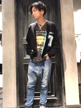 「ニットカーディガン」｜izakazuさん（メンズ・178cm・30代）の秋コーディネート