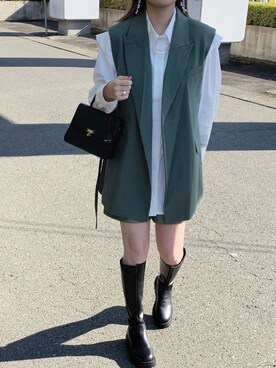 「Ameri（アメリ）のアイテム」を使った、yuさん（レディース・156cm）の秋コーディネート