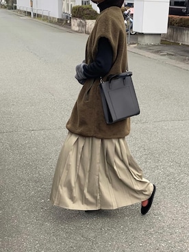 「リブニット」｜「アイテム（その他シューズ）」を使った、yuさん（レディース・156cm）の秋コーディネート