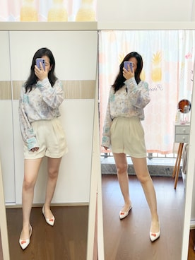 「sandro（サンドロ）のアイテム」を使った、claire酱さん（レディース・162cm）の夏コーディネート