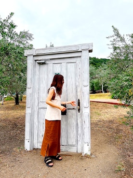 「SKECHERS（スケッチャーズ）のアイテム（サンダル）」を使った、nami❁さん（レディース・156cm）の秋コーディネート